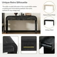 thumbnail image 5 of Harper & Bright Designs Unique Retro Silhouette Console Table with Open Style, Two Top Drawers for Entrance Dinning Room Living Room, Antique Black, 5 of 17