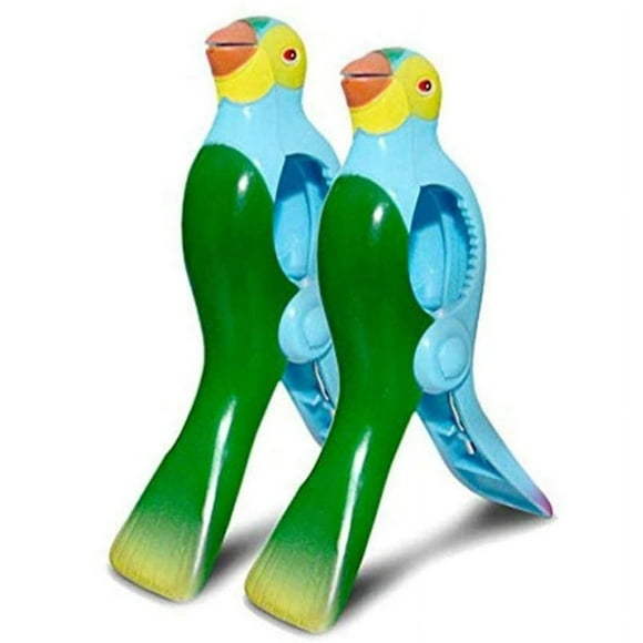 Beach Towel Clips,2Pcs Parrot Towel Clips for Beach Chairs, Strong Towel Clips