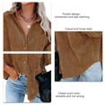 thumbnail image 4 of Tops Casuales Para Mujer, Blusa De Manga Larga Versátil Con Bolsillo Con Botones Para El Trabajo Para Ir De Compras Para Mujer ANGGREK Otros, 4 of 4