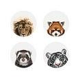 thumbnail image 1 of WIRESTER Round Screen Cleaner (5cm) Microfiber Sticker Cleaner for Smartphones, Tablets, iPad, Camera Lens, Computers, Laptop Screens - Set of 4pcs, Lion, Red Panda, White Tiger & Ferret Pet, 1 of 6