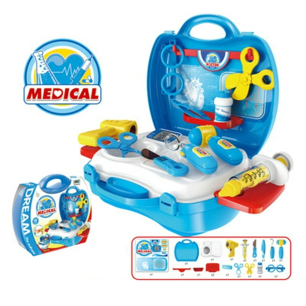 18 pcs enfants docteur kit créatif simulé assortiment semblant jouer jouet  docteur jouet 