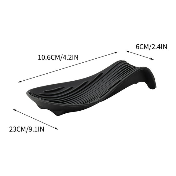 ChicYu Non-Slip Utensil Holders Tray Heat-proof Silicone Mat for Spatulas/Spoons/Ladles, Countertop Organizer with Drainage Grooves