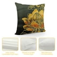 thumbnail image 4 of ONETECH Contemporary Pillow Cover (Cushion Cover), Gold Large Lotus Design, Black, 4 of 5
