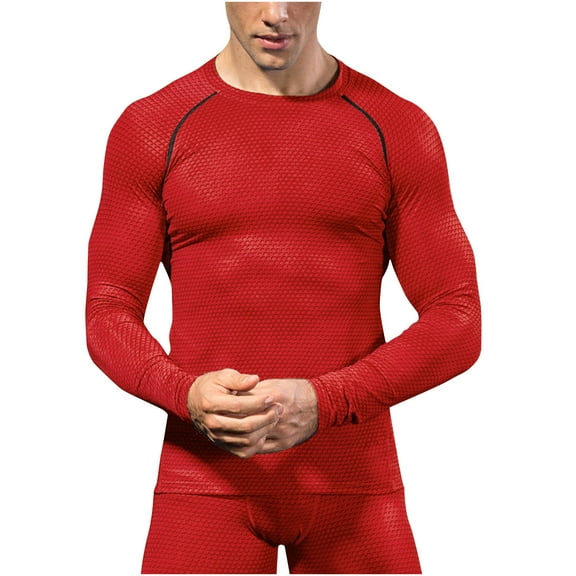 GigrtiJin Mens Athletic Compression Shirts Long Sleeve Body Shaper Workout T Shirt Breathable Slim Cool Dry Muscle Tops
