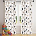 thumbnail image 5 of Pug and Dog Paw Print White Pattern Insulated Teens Curtains Set Of 2, Bedroom Essentials, Toddler Room Decor 42x84in(106x213cm), 5 of 5