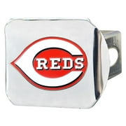 Fan Mats 26561 Sport Chrome MLB Hitch Cover with Cincinnati Reds Logo for 2 Receivers