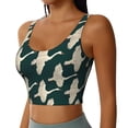 thumbnail image 2 of KLL Flying Swans for Workout Tank Tops for Women,U Back Fitness Top Built in Shelf Bras Padded Fit for Yoga Gym-Small, 2 of 8