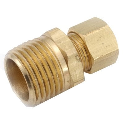 Compression Fitting, Connector, Lead-Free Brass, 3/16 Compression
