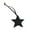 Black, variant on YIEMEEN Five Pointed Star Pendant Keychain Stylish Key Rings Five-pointed Star Luggage Tag Purse Decoration for Ladies