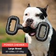 thumbnail image 3 of Biteking Juguetes De Goma Natural Para Perros Grandes Masticadores Agresivos – Reemplazo De Por Vida – Juguete Resistente Para Perros Grandes Con Dientes Limpios, Color Negro, 3 of 5