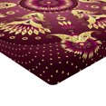 thumbnail image 2 of Ambesonne Purple Mandala Fitted Sheet, Eastern Retro, Twin XL Size, Dried Rose Yellow, 2 of 3
