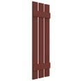 thumbnail image 4 of Ekena Millwork 12"W x 43"H Mid-America Vinyl, Standard Size Three Board Spaced Shutters, w/Installation Shutter-Lok's & Matching Screws (Per Pair), 027 - Burgundy Red, 4 of 13
