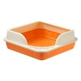 thumbnail image 2 of DOLITY Heightening Semi Closed Cat Litter Box Deep Toilet Anti ing Nonstick Kitty Orange, 2 of 9