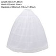 thumbnail image 4 of Ediodpoh Skirts for Women Extra Long Super Bridal Wedding Dress Petticoat Underskirt with 6 Hoopless Adjustable Steel Rings Long Skirts White One Size, 4 of 9