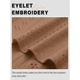 thumbnail image 6 of UVN T Shirts for Women Summer Short Sleeve Eyelet Tops Dressy Casual Crewneck Blouses, 6 of 9