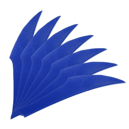 4 Inch Arrow Vanes 20 Pack Turkey Feather Fletching Archery Fletch Right/Left Wing for Hunting Target Shooting Black Sapphire Blue