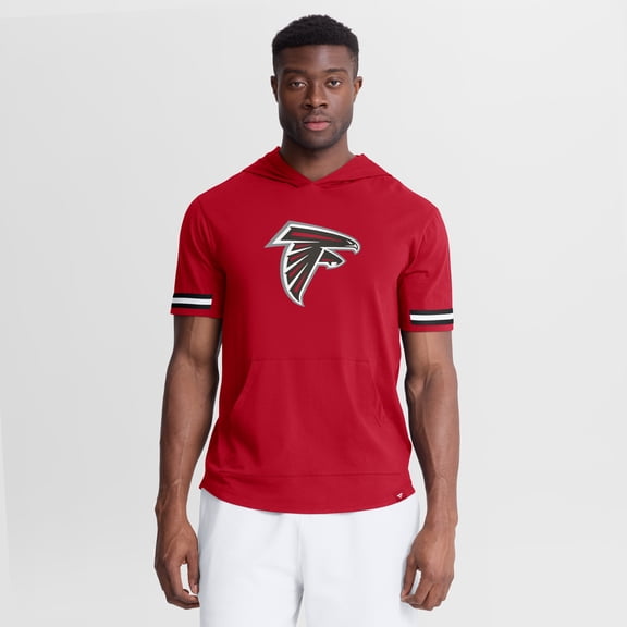 Men's Fanatics Red Atlanta Falcons Optimal Play Short Sleeve Hooded T-Shirt