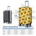 thumbnail image 6 of Haiem Sunflowers Luggage Cover Printed Suitcase Covers for Luggage Elastic Washable Suitcase Protector Fits 18-32 Inch Luggage-X-Large, 6 of 9