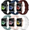 6 Pack Sport Bands Compatible with Apple Watch Band 45mm 44mm 42mm 41mm 40mm 38mm，,Soft Silicone Waterproof Strap Wristbands Compatible for Apple Watch Series 8 7 6 5 4 3 2 1 SE Women Men