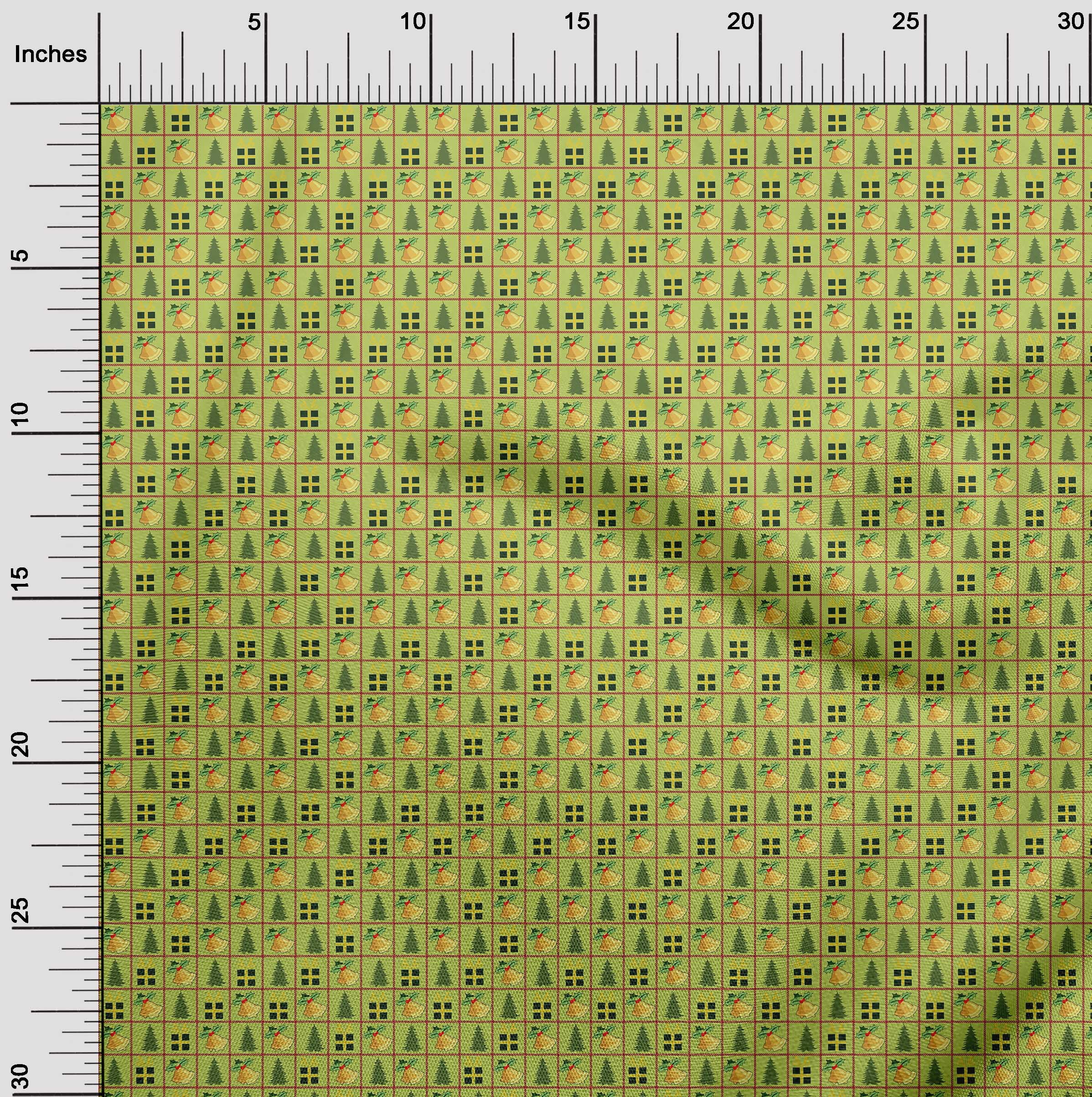 oneOone Cotton Jersey Lime Fabric Christmas Craft Projects Decor Fabric Printed By The Yard 58 Inch Wide