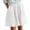 White, variant on Bxsruta Women's Cotton Linen A Line Short Skirt with Pockets Elastic Waist Ruffle Hem Casual