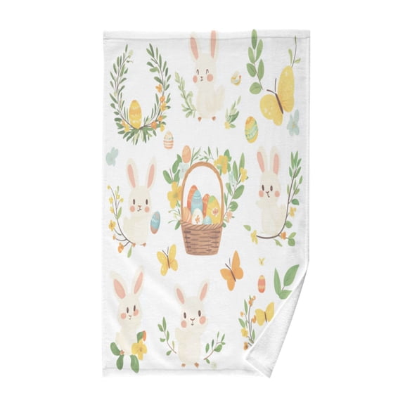 Pure Cotton Face Towel 16x28 Inches Hand Towel Bath Towel Hand Bath Towels Soft Good Water Absorption for Washing Face Wiping Face Easter Element