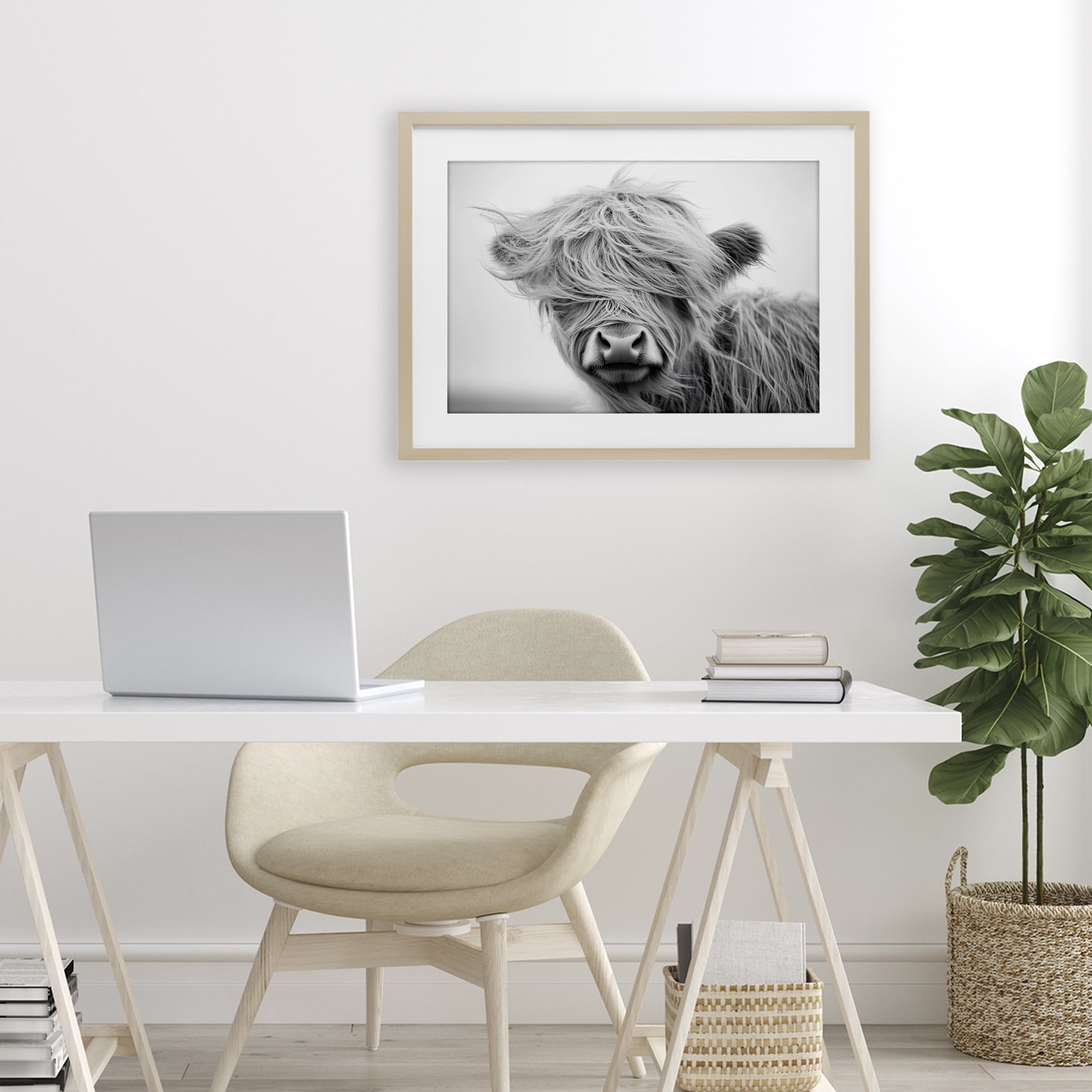 Stupell Industries Easy Breezy Cattle Birch Framed Print Under Glass, design by Tina LeCour