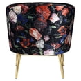 thumbnail image 4 of ACME Colla Sloped Arm Tufted Accent Chair in Black and Gold, 4 of 6