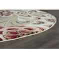 thumbnail image 5 of Deco Transitional 8' Round Ivory and Red Polypropylene Indoor Area Rug, 5 of 6