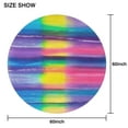 thumbnail image 6 of Colorful Striped Tie Dye Pattern Round Tablecloth 60"x60",Wrinkle Wipeable Table Cloth for Kitchen Dining Room Picnic Patio Party, 6 of 6
