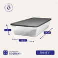 thumbnail image 4 of Homz 41-Qt Multipurpose Plastic Storage Containers w/Gray Lids, (4 Pack), 4 of 10