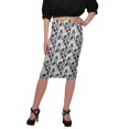 thumbnail image 1 of Moomaya Jupe Imprimée Longueur Genou pour Femmes Grande Taille Jupe en Poly Spandex, 1 of 6
