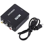 Mini HDMI to AV Signal Converter,Digital HDMI to RCA Composite Video Audio AV CVBS Adapter Converter 720p/1080p (Black)
