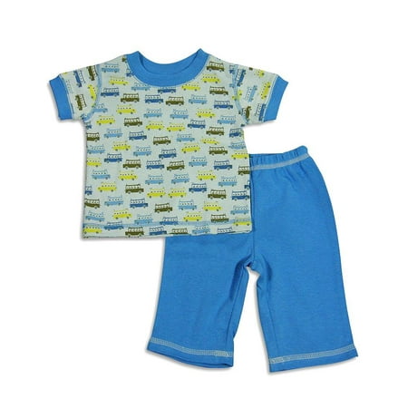 

Cloud Mine - Baby Boys Short Sleeve Dog Pant Set Light Blue / 6 Months