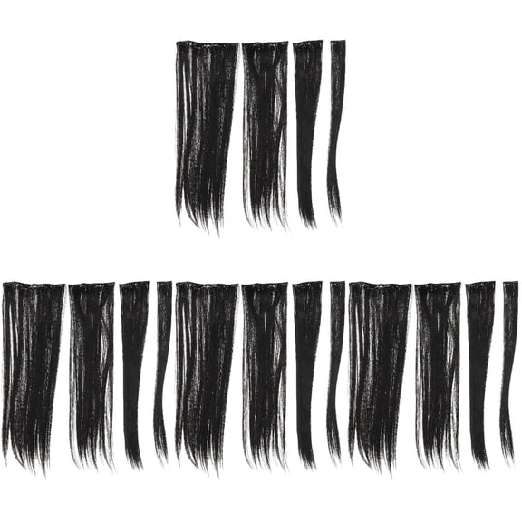 OUNONA 28 pcs  Straight Hair Extensions Hair Accessories Women Straight Hairpieces with Hair Clips