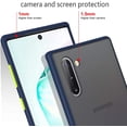 thumbnail image 5 of Case for Samsung Galaxy Note 10 Thin Shockproof Phone Case PC Back TPU Bumper [Protect from Fingerprint/Shock/Scratch/Slip] Translucent Matte Phone Cover for Samsung Galaxy Note 10-Blue, 5 of 7