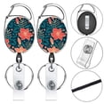 thumbnail image 3 of Washranp Badge Reel Retractable Heavy Duty with 360 Degrees Rotate Carabiner Clip,ID Name Badge Holder with Detachable Lanyard for Nurse Teacher Office Gifts, 3 of 4