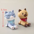 thumbnail image 2 of Figuras de animación de gato sentado, muñecos de dibujos animados, adornos de juguete, 8 Uds./Set"8 sitting cats" Fivean Toy model, 2 of 2