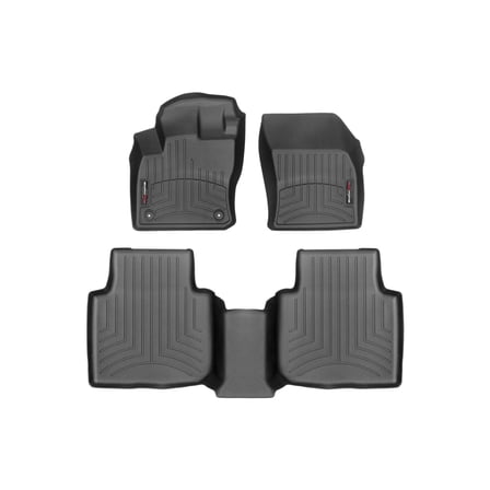 WeatherTech Custom Fit FloorLiners compatible with 2020-2024 VW Tiguan - 1st & 2nd Row, Black