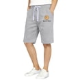 thumbnail image 5 of Boys Cotton Shorts Basketball Casual Sweatshorts with Pockets Drawstring Waist Straight Leg Comfy Shorts, Gray 7-8 Years, 5 of 7
