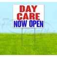 thumbnail image 1 of Day Care Now Open (18" x 24") Yard Sign, Includes Metal Step Stake, 1 of 6