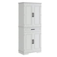 thumbnail image 6 of EastVita 72"H Kitchen Storage Cabinet, High Freestanding Tall Cupboard Storage Cabinet With 4 Doors And 1 Drawer, 4 Adjustable Shelves And 6 Door Shelves, For Kitchen, Dining Room, Living Room,White, 6 of 8