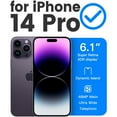 thumbnail image 2 of Tarise for iPhone 14 Pro Case with Screen Protector, Shockproof Soft TPU Bumper Rugged Clear Hard PC Back Shell Anti-Scratch All-inclusive Case Cover for Apple iPhone 14 Pro 5G 6.1 inch, Purple, 2 of 5