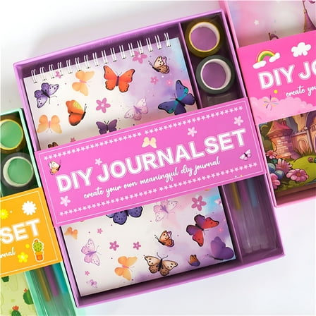 BESTSKY DIY Journal Kit for Girls - Great Gift for 8-14 Year Old Girl - Cool Birthday Gifts Ideas for Teens - Fun,Cute Art & Crafts Kits for Tween Teenage Kids - Scrapbook & Diary Supplies Toy Set