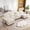 Beige, variant on U Shaped Cloud Couch Sectional, Oversized Modular Sofa with USB Charging, Hidden Storage, Cup Holders & Double Chaise for Living Room, Black