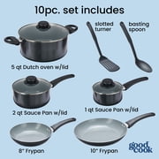 GoodCook Ceramic Nonstick, 10pc Set, Black