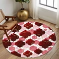 thumbnail image 2 of Round Rug 7Ft Washable Non-Slip, Red Geometric Moroccan Circle Area Rugs for Living Room Bedroom, Abstract Art Red Ombre Modern Indoor Floor Mats Carpet Runner for Home Decor Aesthetic, 2 of 8