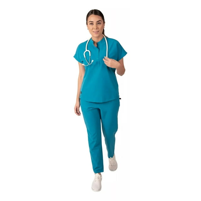 Pijama Quirurgica Conjunto Antifluidos Corte Slim Cuello Mao