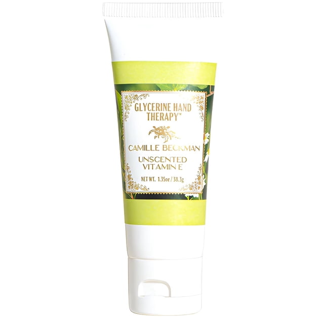 Camille Beckman Crema para terapia de manos con glicerina, vitamina E, sin perfume, 1,35 onzas