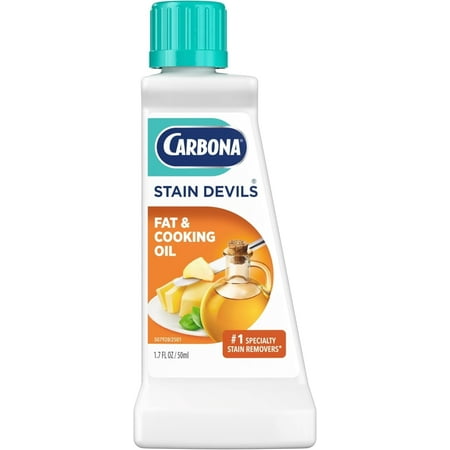 Carbona Stain Devils® #5 | Fat & Cooking Oil | Professional Strength Laundry Stain Remover | Multi-Fabric Cleaner | Safe Formula | 1.7 Fl Oz, 1 Pack